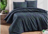 Постельное белье фланель First Choice - Sadora Navy Blue (Turkey), полуторный